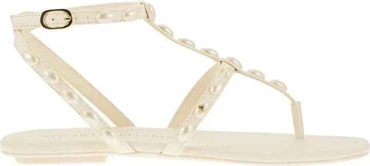 Pearlita SH529-PY1 Sandal Women's 8 Gold Ankle Strap Flat KHD848