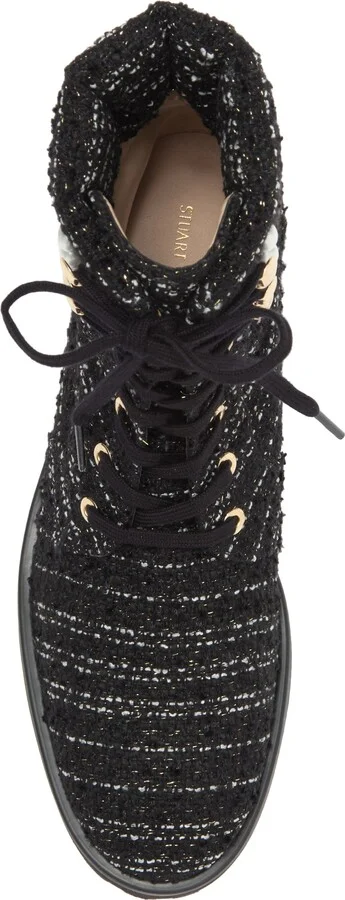 Pearly Lace-Up Lug Sole Bootie - Image 5
