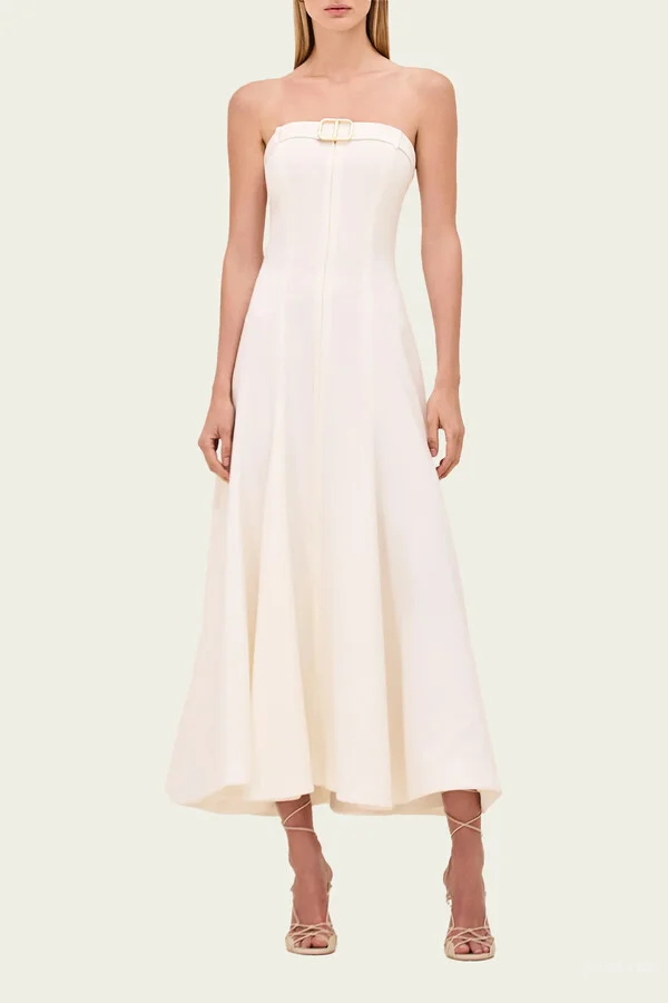 Pearse Midi Dress in White