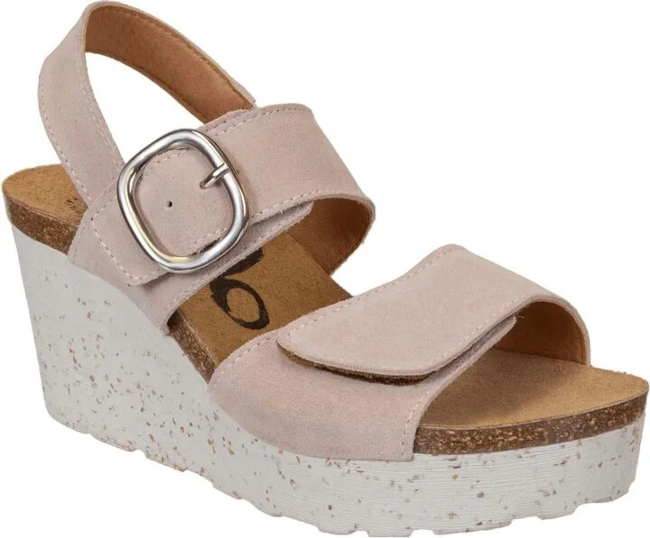 Peasant Wedge Sandal In Rosette