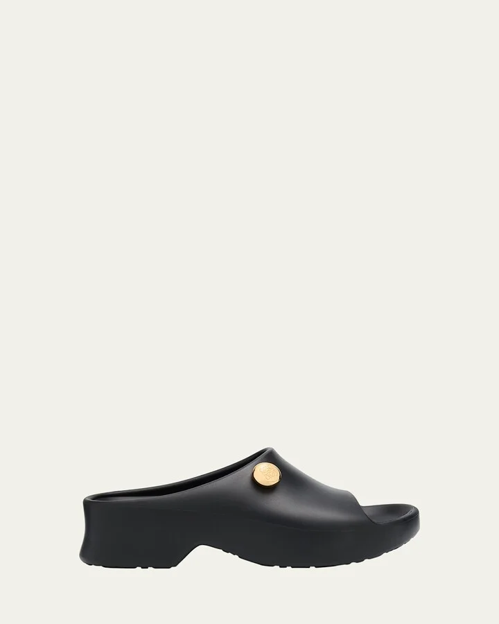 Pebble Foam Button Slide Sandals