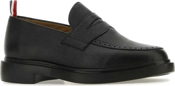 Pebble-Grain Penny Loafers - Image 2