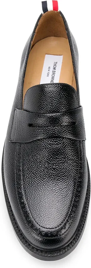 Pebble-Grain Penny Loafers - Image 4