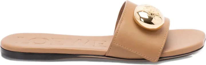 Pebble leather sandals
