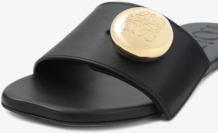 Pebble Leather Slides - Image 3