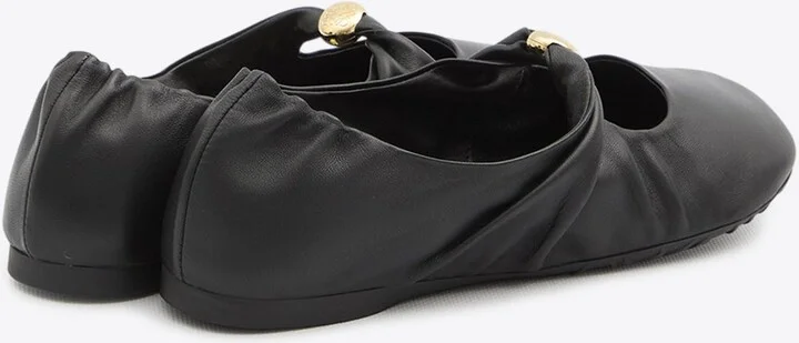 Pebble Nappa Leather Ballet Flats - Image 2