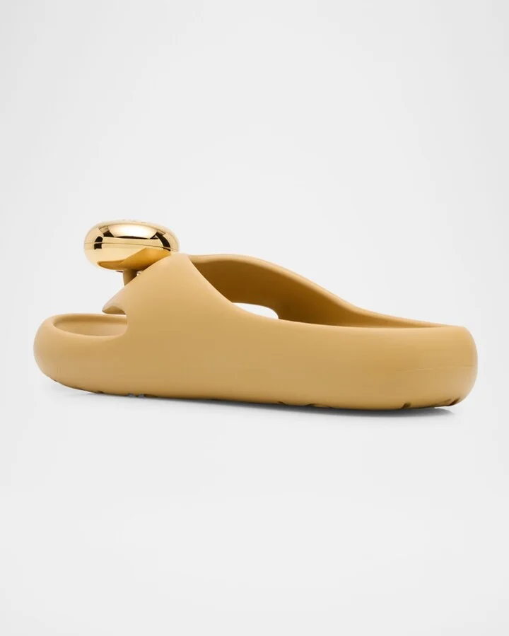 Pebble Patent Toe-Post Slide Sandals - Image 6