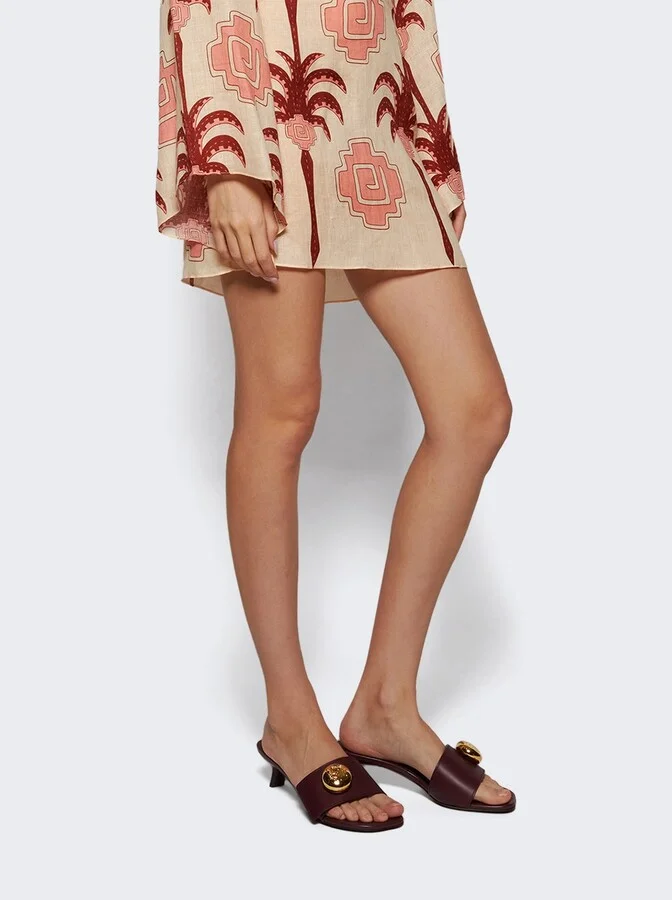 Pebble Slide Sandal Burgundy
