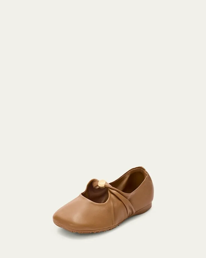 Pebble Soft Leather Ballerina Flats - Image 7