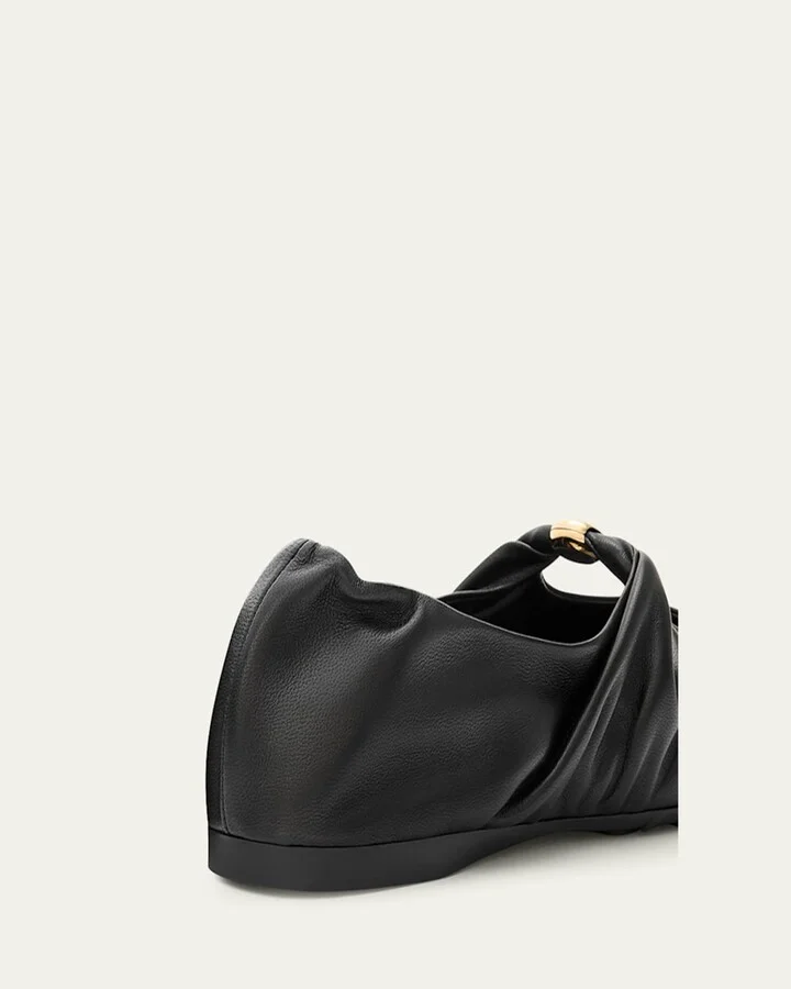 Pebble Soft Leather Ballerina Flats - Image 8