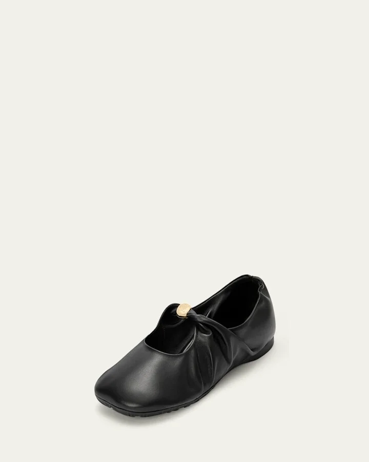 Pebble Soft Leather Ballerina Flats - Image 11