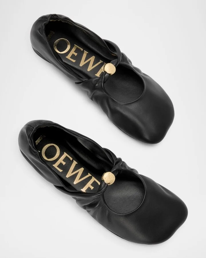 Pebble Soft Leather Ballerina Flats - Image 2