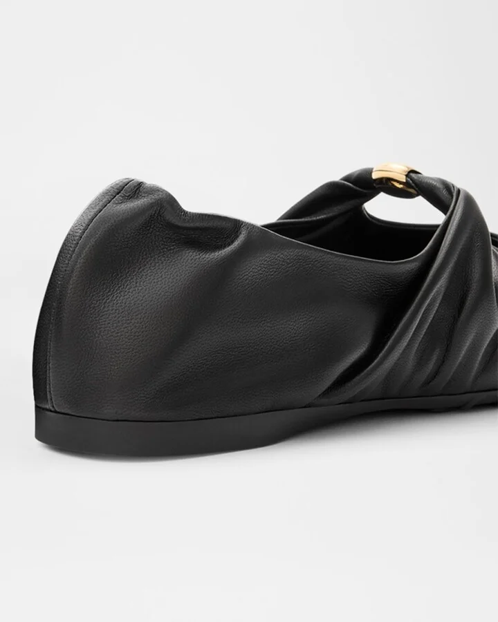 Pebble Soft Leather Ballerina Flats - Image 4