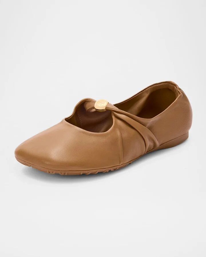 Pebble Soft Leather Ballerina Flats - Image 7