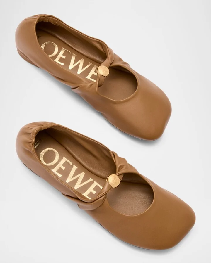 Pebble Soft Leather Ballerina Flats - Image 10