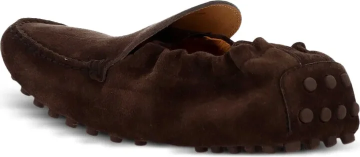 Pebble-Textured Suede Loafers - Image 3