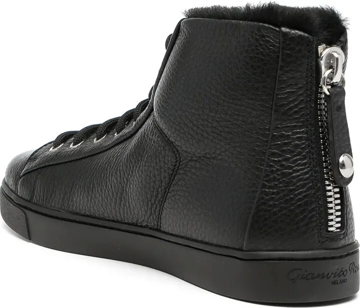 Pebbled High-Top Sneakers - Image 3