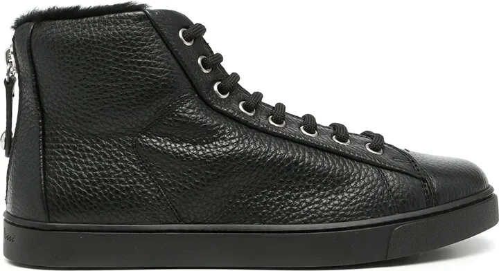 Pebbled High-Top Sneakers