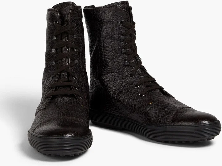 Pebbled-leather boots - Image 2
