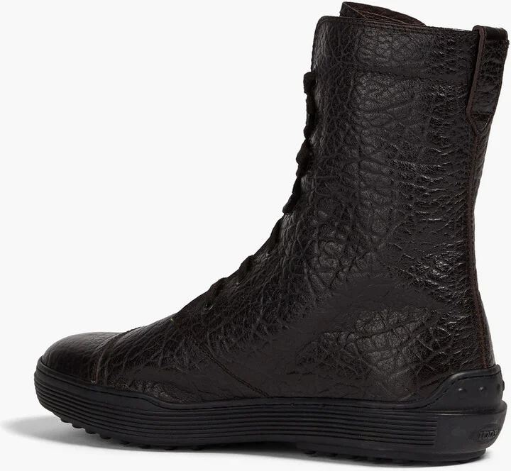 Pebbled-leather boots - Image 3