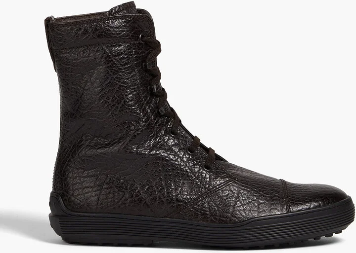 Pebbled-leather boots