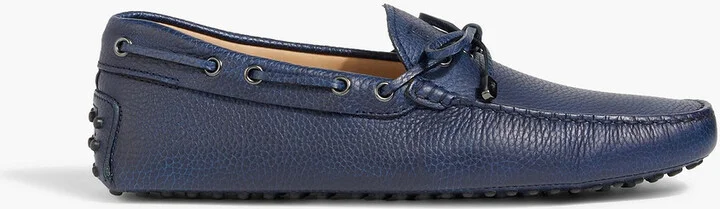 Pebbled-leather driving shoes