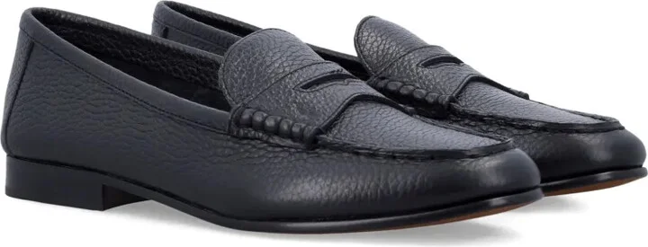 Pebbled Leather Loafers - Image 2