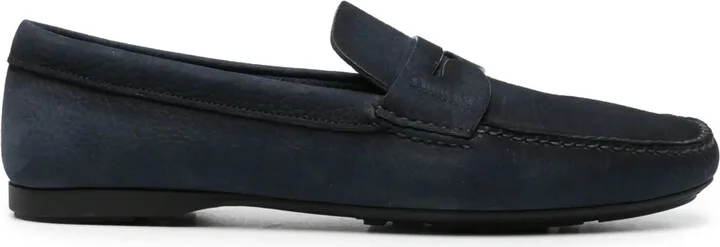Pebbled-Leather Loafers
