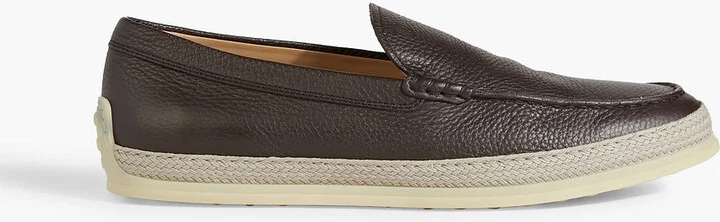 Pebbled-leather loafers