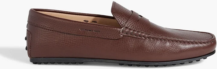 Pebbled-leather loafers