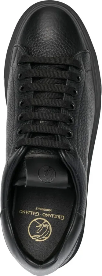 Pebbled Leather Low-Top Sneakers - Image 4