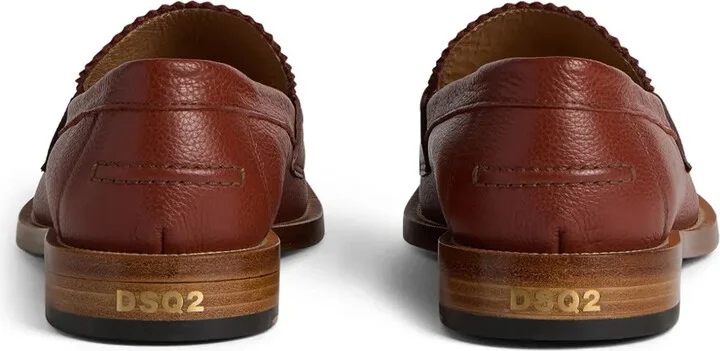 Pebbled Leather Penny Loafers - Image 3