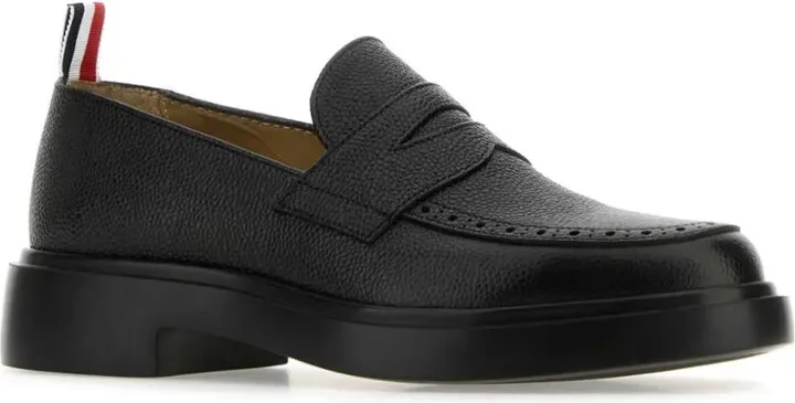Pebbled Leather Penny Loafers - Image 2