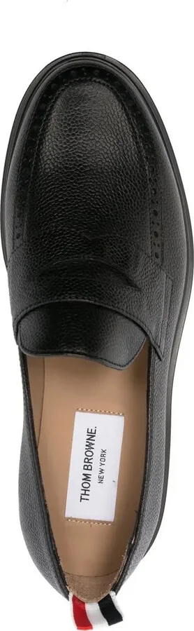 Pebbled Leather Penny Loafers - Image 4