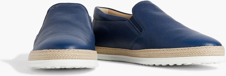Pebbled-leather slip-on sneakers - Image 2