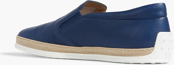 Pebbled-leather slip-on sneakers - Image 3
