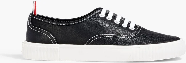 Pebbled-leather sneakers
