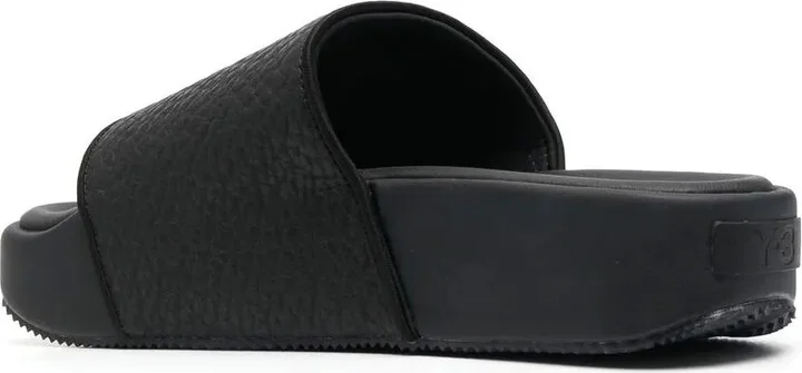 Pebbled Open-Toe Slides - Image 3