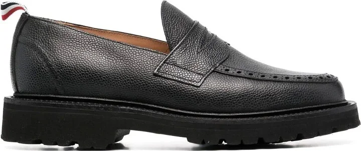 Pebbled Penny Loafers
