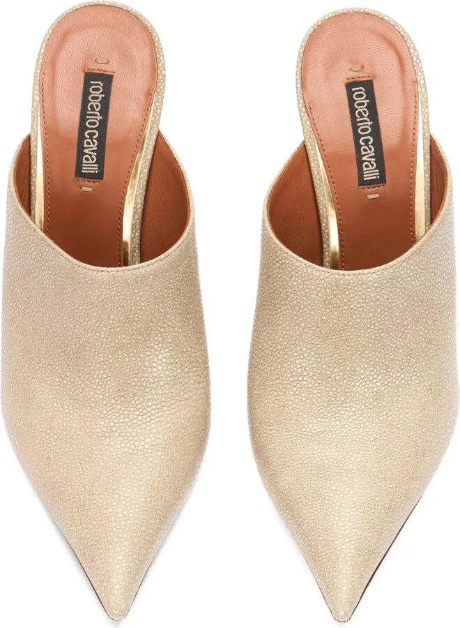 Pebbled Pointed Mules - Image 4