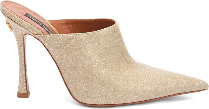 Pebbled Pointed Mules