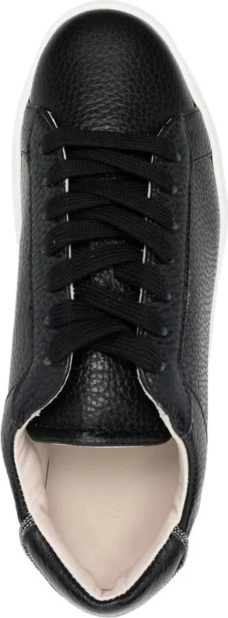 Pebbled-Texture Lace-Up Sneakers - Image 4