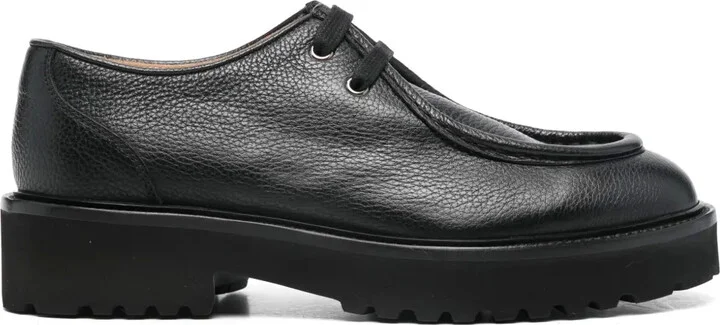 Pebbled-Texture Leather Loafers