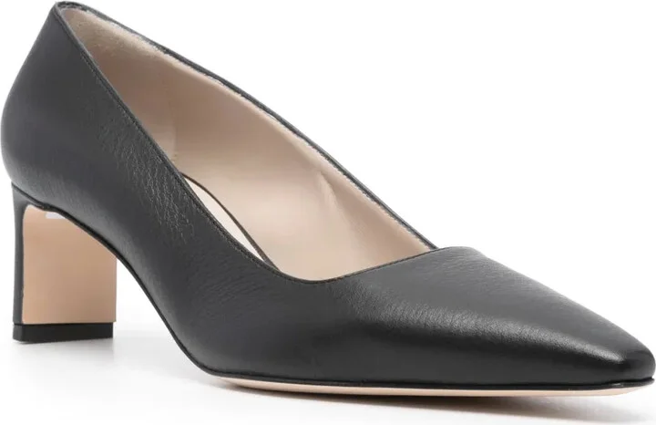 Pebbled-Texture Leather Pumps - Image 2