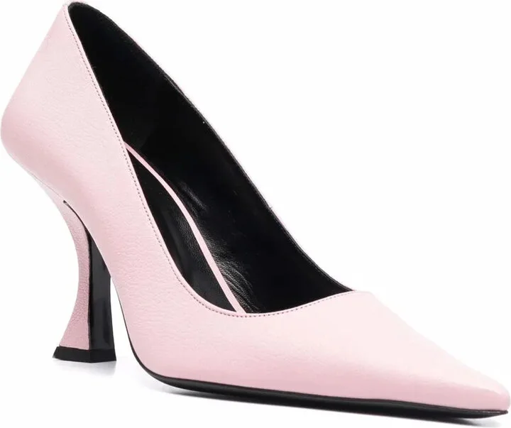 Pebbled-Texture Pointed-Toe Pumps - Image 2