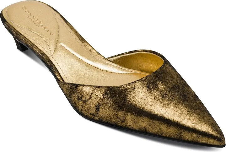 Peccola Pointed Toe Kitten Heel Mule