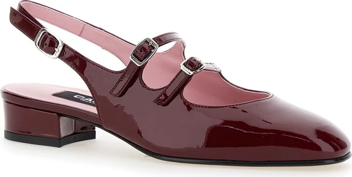 'peche' Bordeaux Mary Jane Pumps In Patent Leather Woman - Image 2