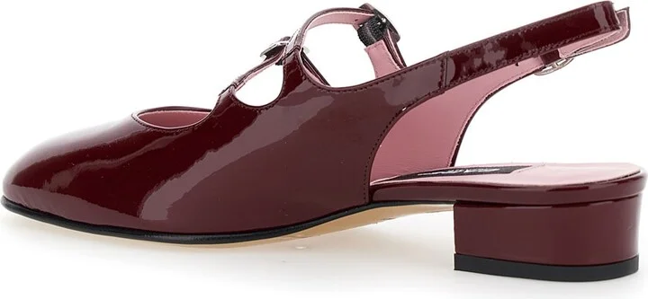 'peche' Bordeaux Mary Jane Pumps In Patent Leather Woman - Image 3