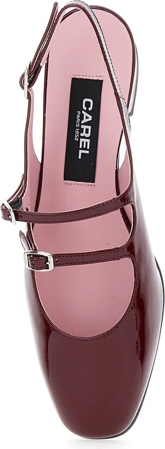 'peche' Bordeaux Mary Jane Pumps In Patent Leather Woman - Image 4
