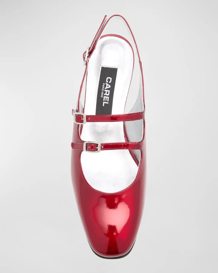 Peche Patent Mary Jane Ballerina Flats - Image 5